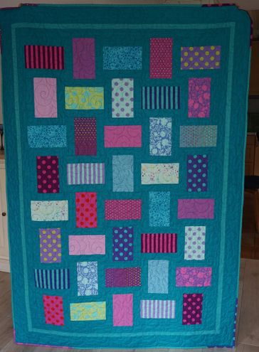 Stoff-Eule - Patchwork/Geburtstagsdecke